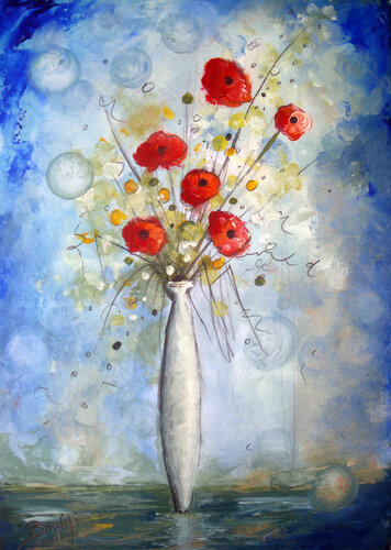 Bouquet de fleurs van Eric Bruni, Werk op papier te koop op Singulart