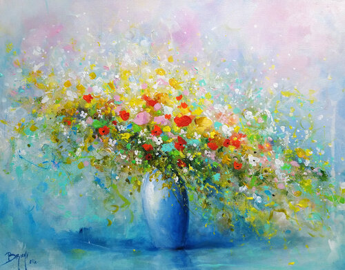 Bouquet de douceur van Eric Bruni, Schilderij te koop op Singulart