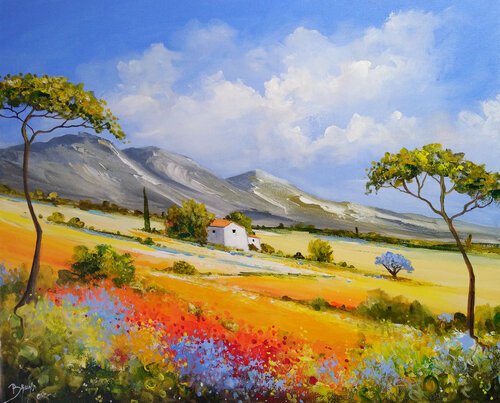 Retour en Provence van Eric Bruni, Schilderij te koop op Singulart