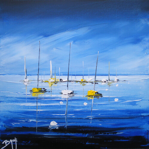 Les bateaux #15 par Eric Bruni, Peinture en vente sur Singulart