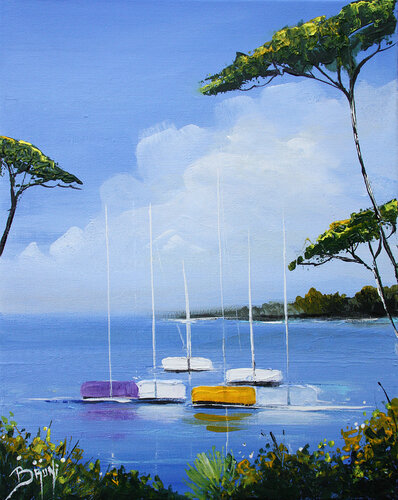 Matin en bord de mer par Eric Bruni, Peinture en vente sur Singulart