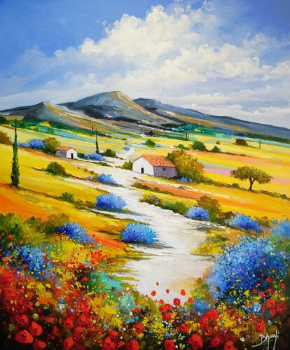 Sentier Provençal by Eric Bruni, Painting for Sale on Singulart