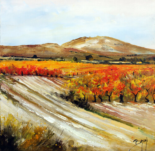 Vignes en Provence van Eric Bruni, Schilderij te koop op Singulart