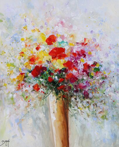 Bouquet "Célébration" van Eric Bruni, Schilderij te koop op Singulart