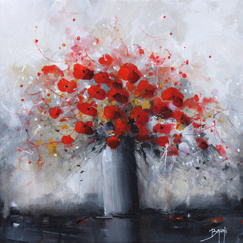Red flowers van Eric Bruni, Schilderij te koop op Singulart