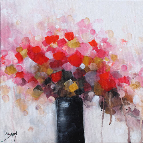 Bouquet " Dreamy red " van Eric Bruni, Schilderij te koop op Singulart