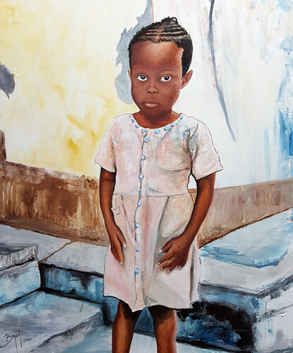 Portrait : Naïs par Eric Bruni, Peinture en vente sur Singulart