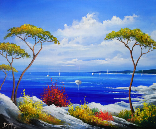 Ouverture sur la mer par Eric Bruni, Peinture en vente sur Singulart