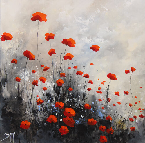 Coquelicots mélancoliques par Eric Bruni, Peinture en vente sur Singulart