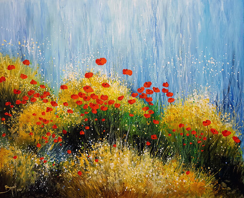 Fleurs des champs par Eric Bruni, Peinture en vente sur Singulart