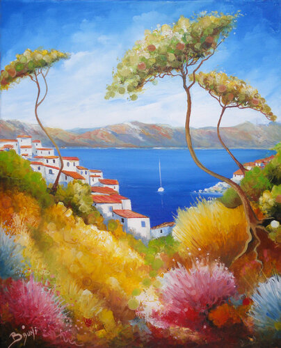Méditerranée par Eric Bruni, Peinture en vente sur Singulart