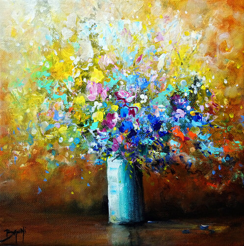 Bouquet de tendresse di Eric Bruni, Pittura in vendita su Singulart