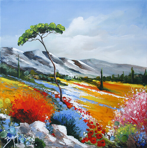 Le pin solitaire par Eric Bruni, Peinture en vente sur Singulart