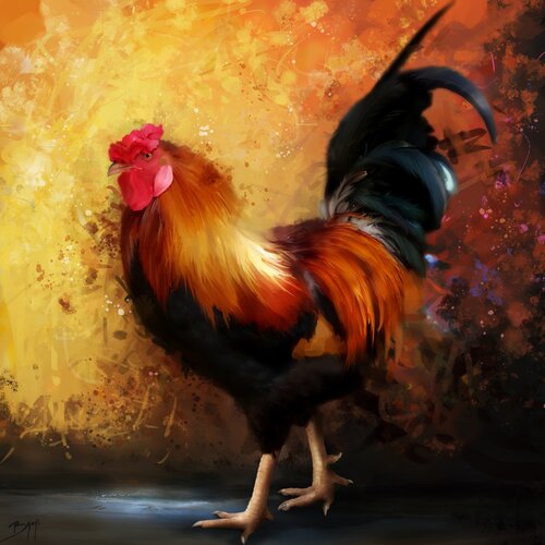 Le coq Gaulois par Eric Bruni, Digital en vente sur Singulart