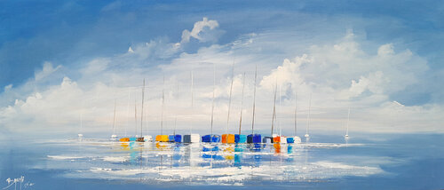 Méditation marine par Eric Bruni, Peinture en vente sur Singulart