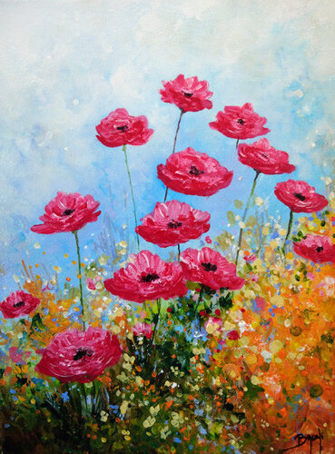 Roses sauvages van Eric Bruni, Schilderij te koop op Singulart