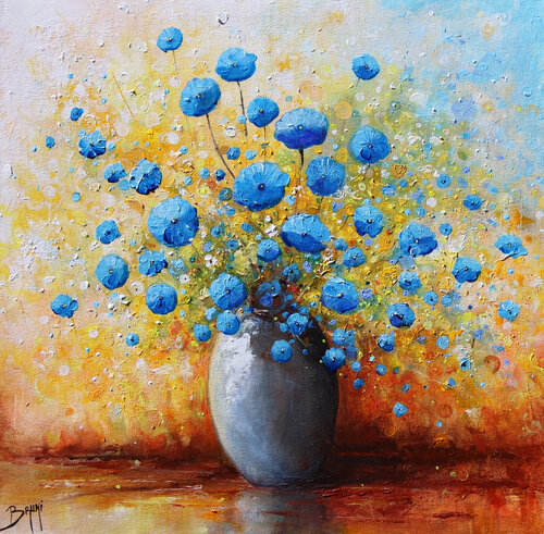 Rhapsodie Bleue van Eric Bruni, Schilderij te koop op Singulart