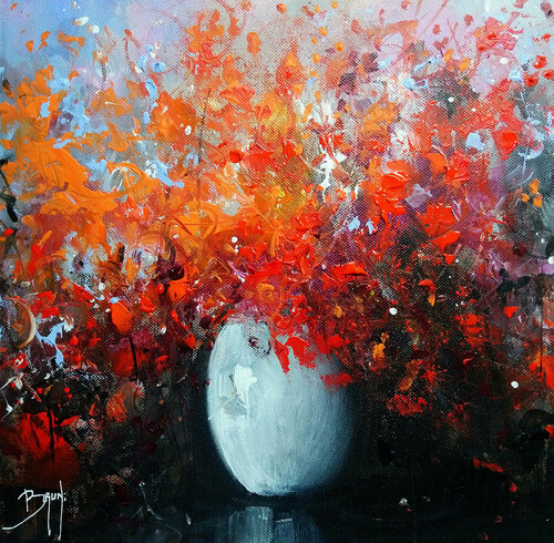 Incandescence florale van Eric Bruni, Schilderij te koop op Singulart