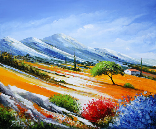 Printemps en Provence di Eric Bruni, Pittura in vendita su Singulart