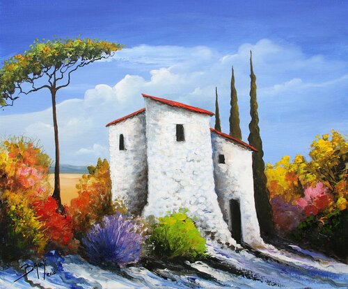 Mas en Provence von Eric Bruni, Malerei kaufen auf Singulart
