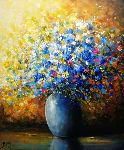 Sparkling bouquet di Eric Bruni, Pittura in vendita su Singulart