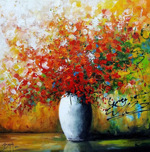 Bouquet Passion di Eric Bruni, Pittura in vendita su Singulart