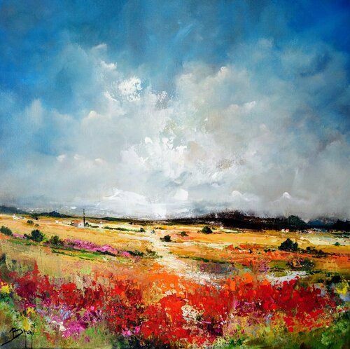 Plaine fleurie van Eric Bruni, Schilderij te koop op Singulart