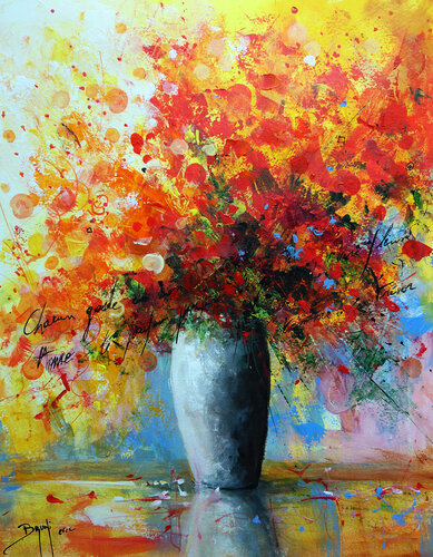 Bouquet flamboyant van Eric Bruni, Werk op papier te koop op Singulart