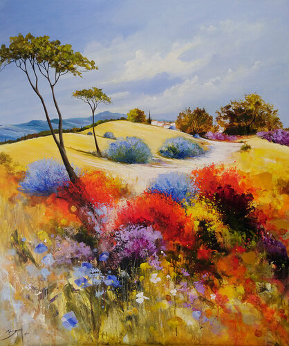 Divine lumière d'été di Eric Bruni, Pittura in vendita su Singulart