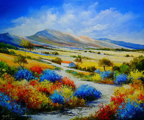 Souvenir d'arrière-pays van Eric Bruni, Schilderij te koop op Singulart