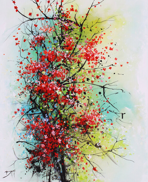 Fleurs de Sakura rouges Eric Bruni