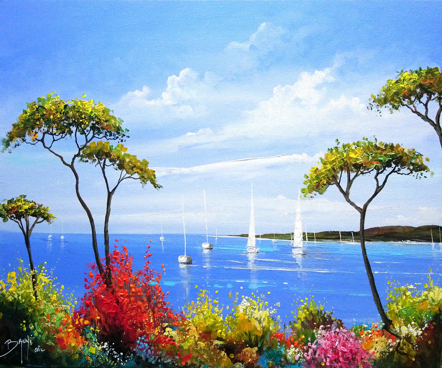 Matin en bord de mer Eric Bruni