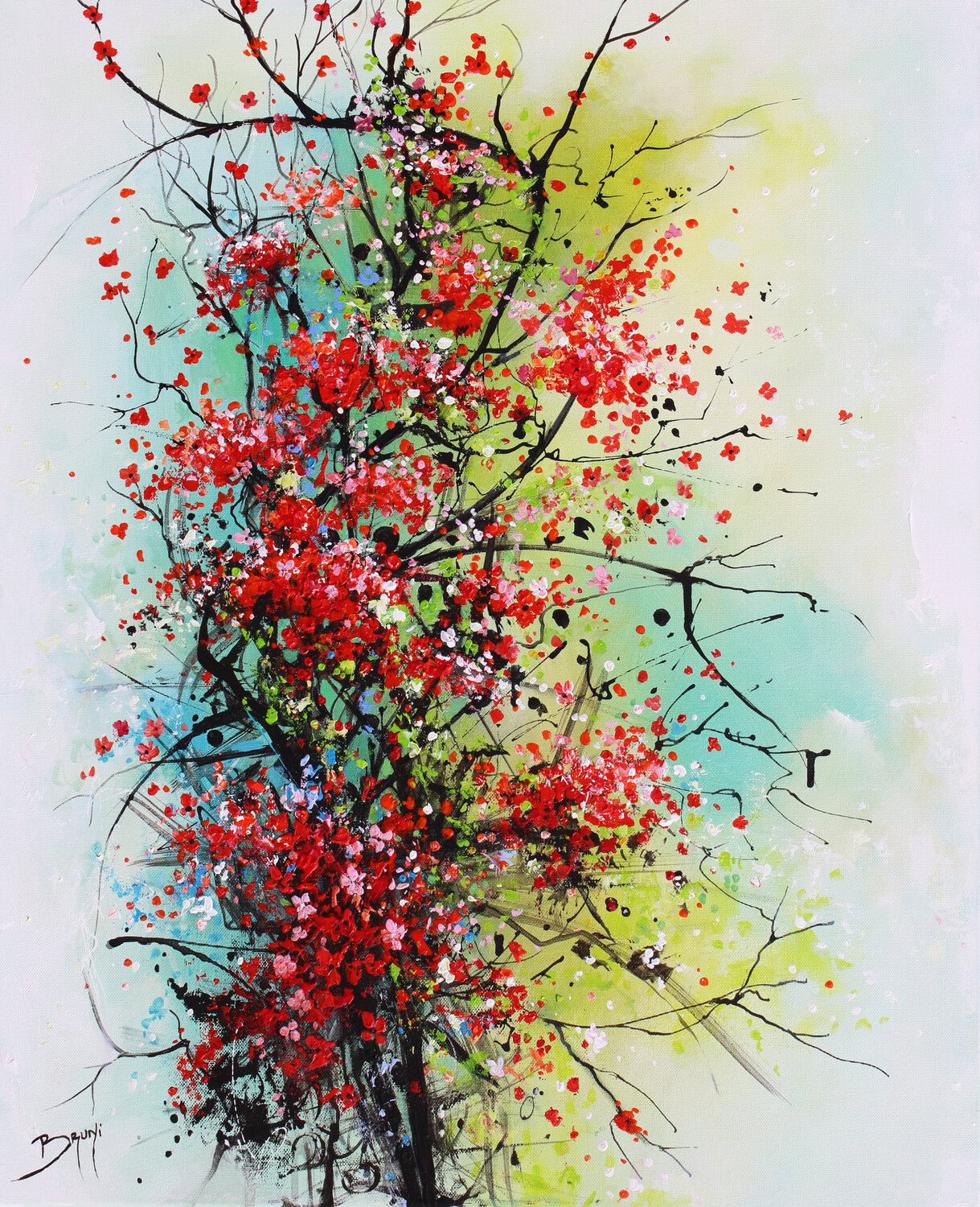 Fleurs de Sakura rouges Eric Bruni