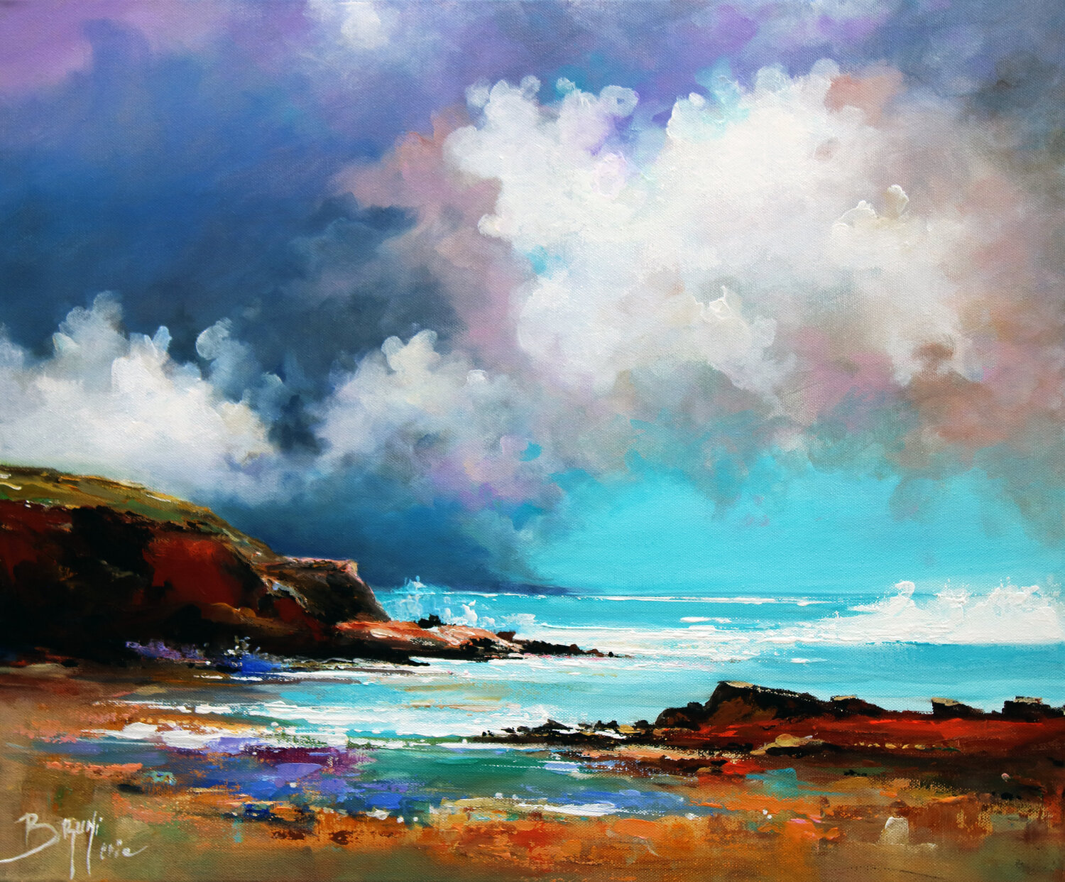 Tempête Céleste sur le Rivage Turquoise Eric Bruni