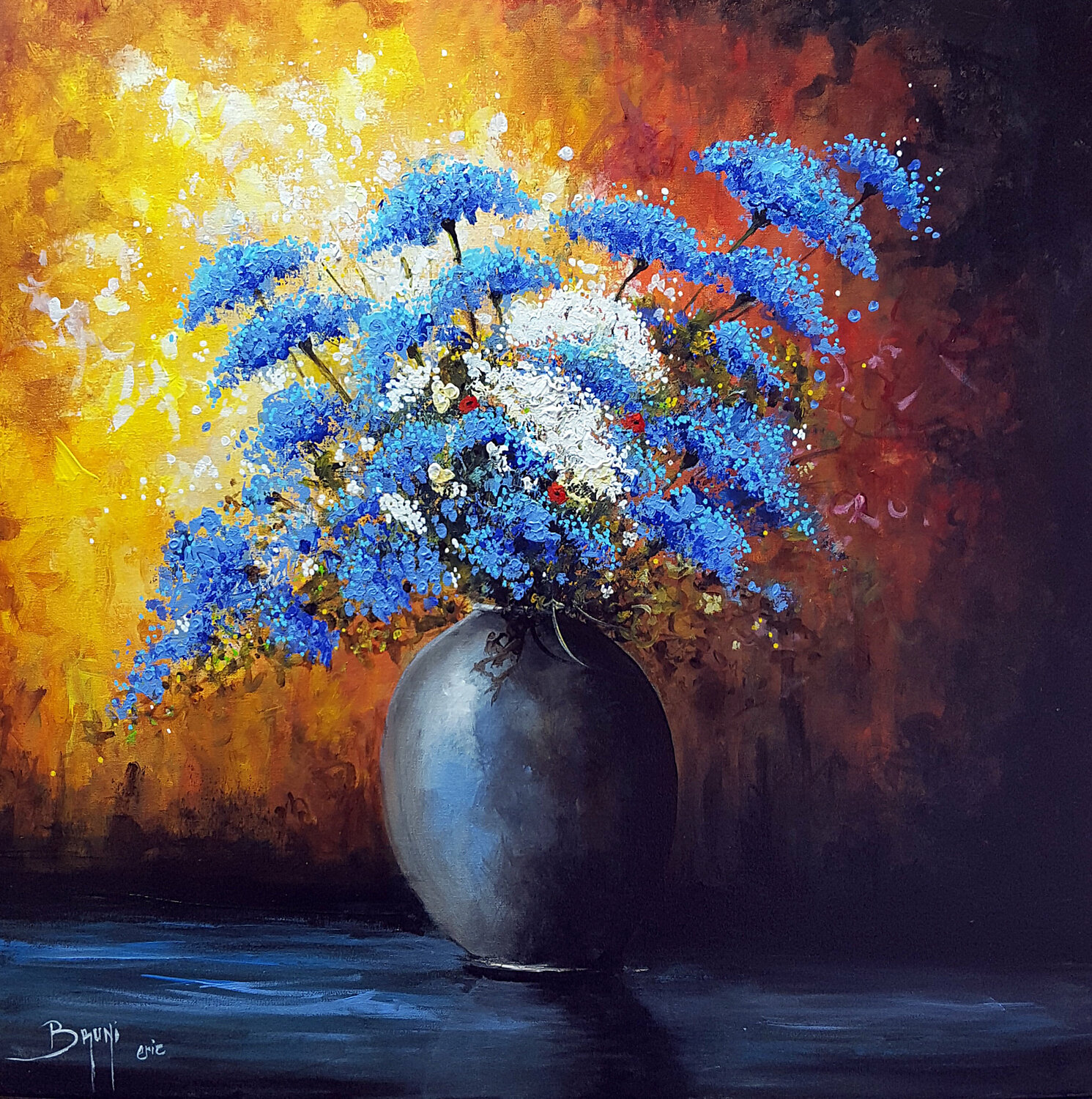 Bouquet bleu bonheur Eric Bruni