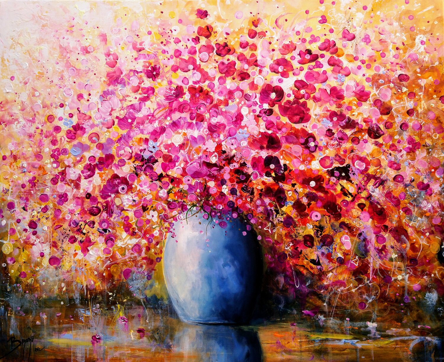 Bouquet de fleurs cramoisies Eric Bruni