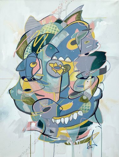 cut your teeth / the sun’s not yellow, it’s chicken van Eric Wixon, Schilderij te koop op Singulart
