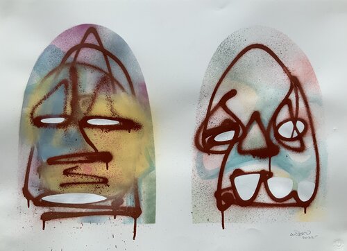 Little ghosts 4 van Eric Wixon, Werk op papier te koop op Singulart