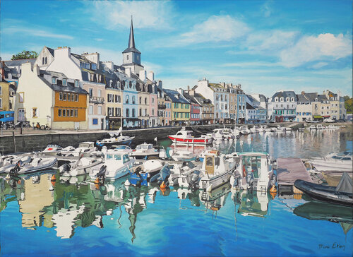 Belle Ile en Mer, Port du Palais di Marc Etien, Pittura in vendita su Singulart