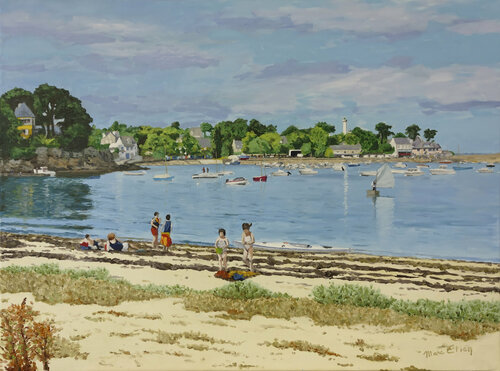 Arzon, plage de Port Navalo di Marc Etien, Pittura in vendita su Singulart