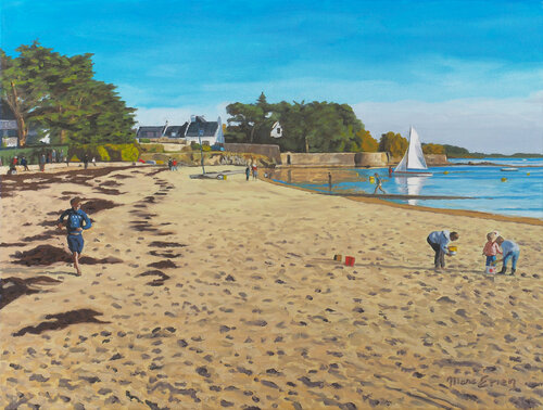 Un samedi soir sur la plage di Marc Etien, Pittura in vendita su Singulart