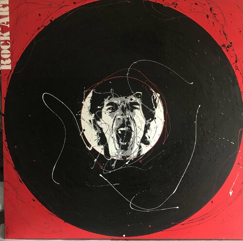 Mick Disc par Dominique Capocci, Peinture en vente sur Singulart