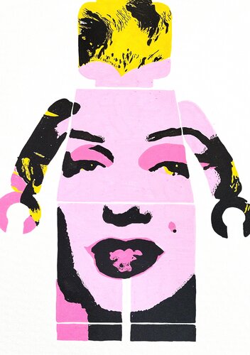 Lego Monroe Warhol van Wawapod, Werk op papier te koop op Singulart