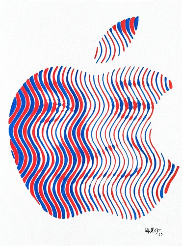 Mbapple / Rouge et Bleu van Wawapod, Schilderij te koop op Singulart