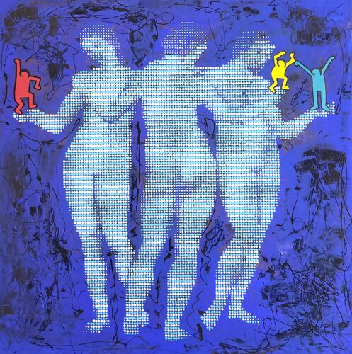 Les trois grâces / Haring von Wawapod, Malerei kaufen auf Singulart