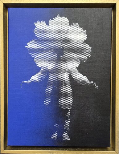 Fleur Humaine Bleu Noir von Wawapod, Malerei kaufen auf Singulart