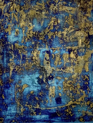 Gold and blue di STEFANIA GAGLIARDI, Pittura in vendita su Singulart