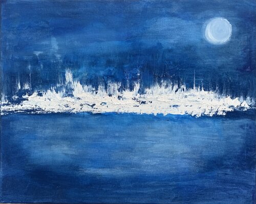 Frozen night par STEFANIA GAGLIARDI, Peinture en vente sur Singulart