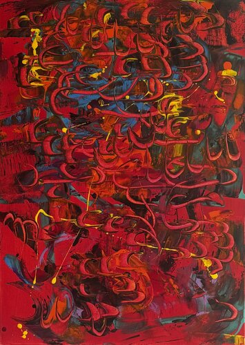 Red and blue di STEFANIA GAGLIARDI, Pittura in vendita su Singulart