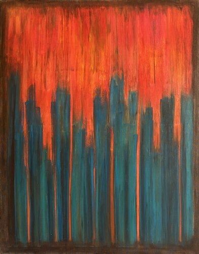 Sunset in the city par STEFANIA GAGLIARDI, Peinture en vente sur Singulart